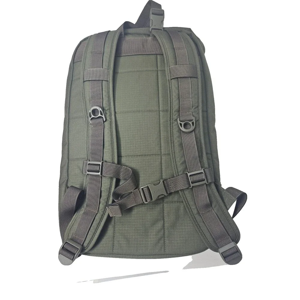 FILSON Ripstop Nylon Backpack Surplus Green Lightweight Padded Straps Hiking